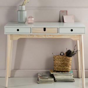 CONSOLA KIARA 3 CAJONES BLANCO/NATURAL